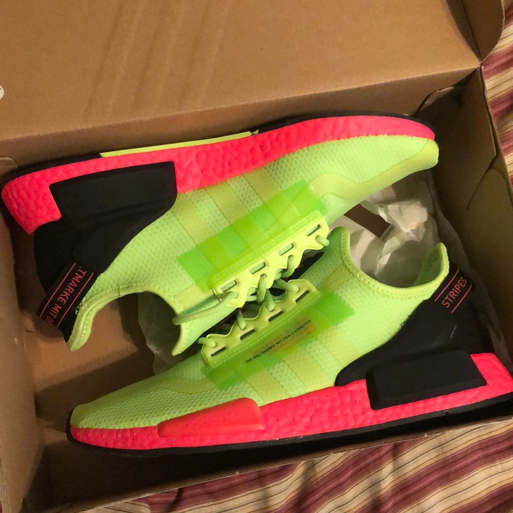 Adidas nmd size 9 neon colors RARE